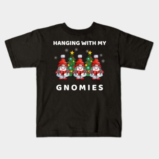Hanging With Gnomies Gnome Christmas Tree Xmas Gift Kids T-Shirt